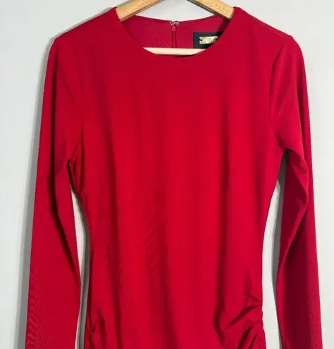 Alexia Admor Pluto Rosette Long Sleeve Mini Dress Women's Small Red Ruffle NWT