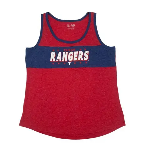 Campus Lifestyle MLB Texas Rangers Women's Racerback Performance Tank Top in Blue/Red, XS