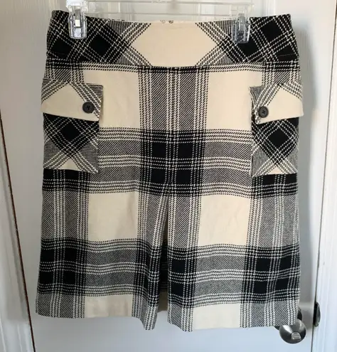 Talbots Vintage Beige Plaid Skirt