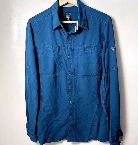 Kuhl Top Performance Button Up Long Sleeve Pockets Hiking Outdoors Vente…