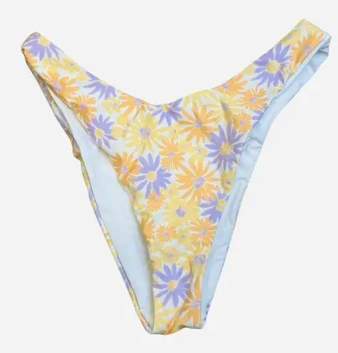 L*Space Camellia Cabana Bottom Bitsy Size Small New Floral Yellow Purple