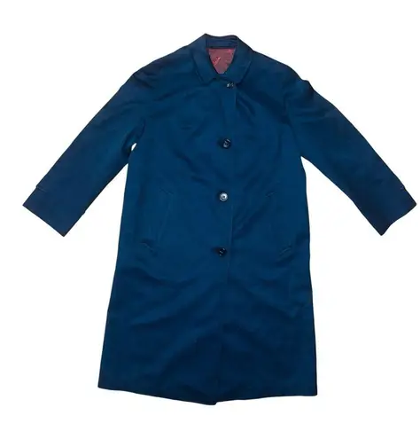 London Fog Blue Trench Coat Elegant Tailored Style