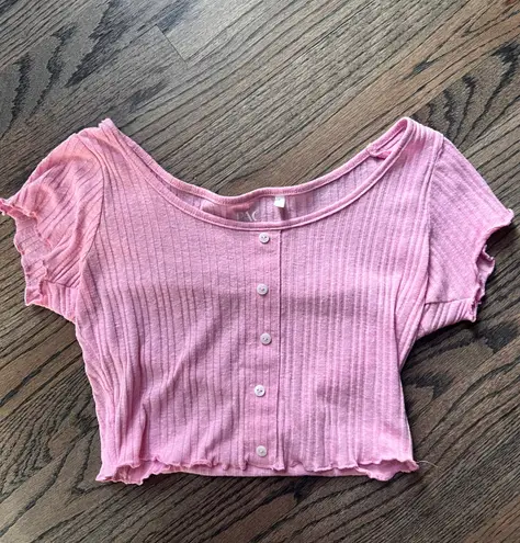 PacSun Pink Button Up Top - Image 2