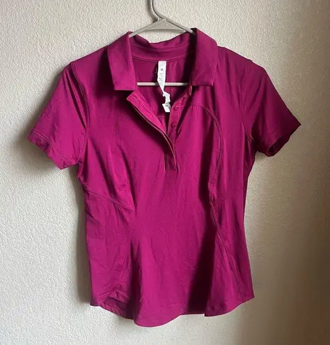 Lululemon  Quick-Drying Short Sleeve Polo Shirt
Magenta Purple