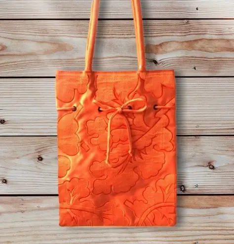 Silk shoulder bag Orange