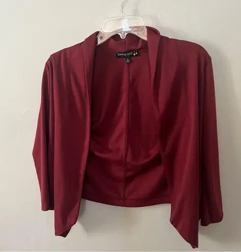 Living Doll Deep Red Cardigan Sweater Small