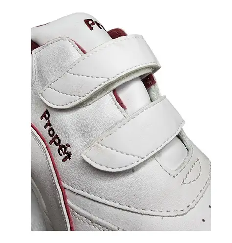 Propet Tour Walker Strap Shoes White/Berry Leather Hook & Loop Women’s Size 10 White