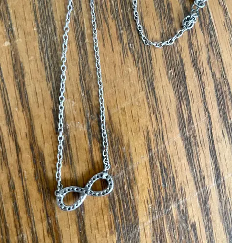 infinity Necklace 14k White Gold