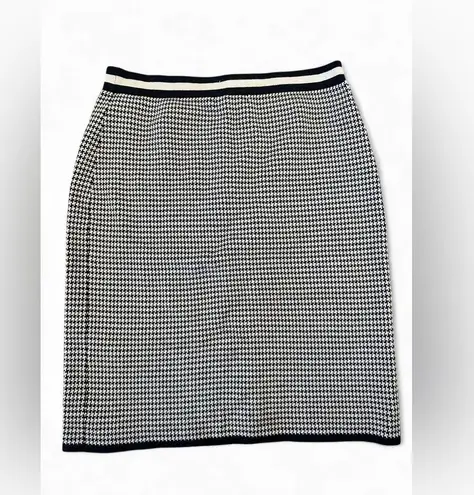 Karl Lagerfeld Elastic Waist Plaid Stretch Knit Skirt Classic Size S