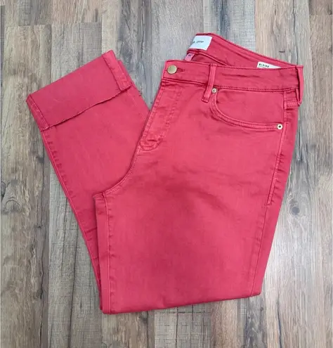 Dear John Blaire Straight High Rise Jeans Red Coral Size 32