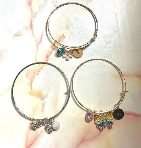 Bundle of 3 adjustable charm bracelets