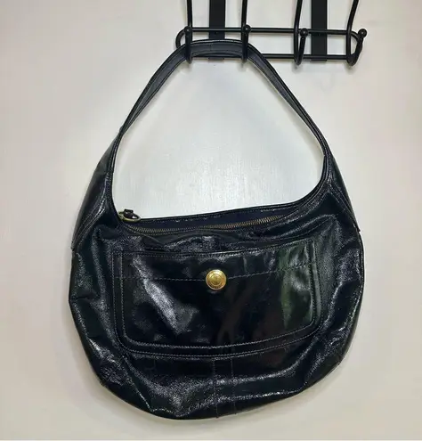 Coach  Ergo Blue Patent Leather Hobo Shoulder Bag. Cowhide Leather. Dark Teal. - Image 1