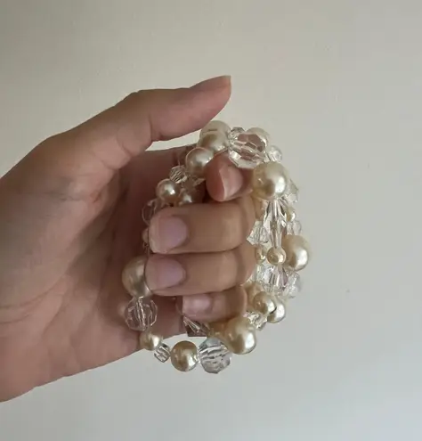 3 Stretch Bracelets White