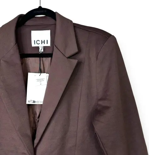 ICHI NWT Java Brown IHKATE SUS Oversized Button Loose Fit Blazer Medium