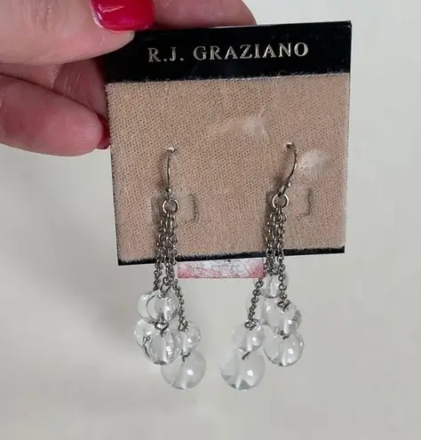 R.J. Graziano Silver Dangle Bauble Earrings