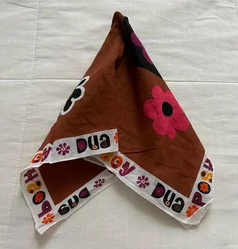 Brown toss floral print bandana 0524