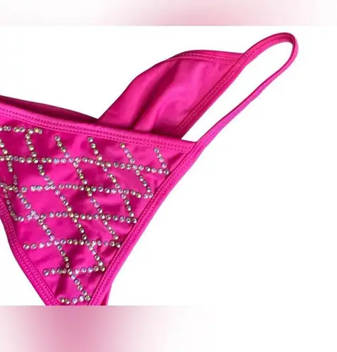 Leg Avenue Domino Diamond Pattern Rhinestone Bikini Set NWT