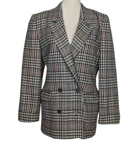 American Vintage Vintage Prisma Houndstooth Multicolored Tweed Black and White Blazer