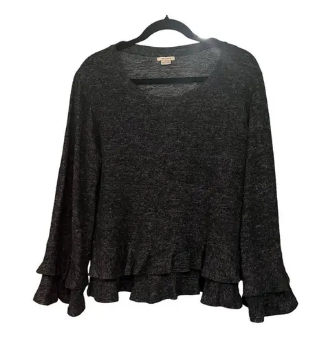 Anama USA Anama Tiered Ruffle Trim Sweater, Sz M