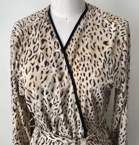 Jones New York Lightweight Long Robe Animal Print