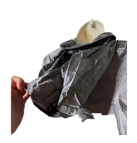 Oakley Luxe Anorak 1/4 zip pullover crop Hooded Jacket StoneGray sz L