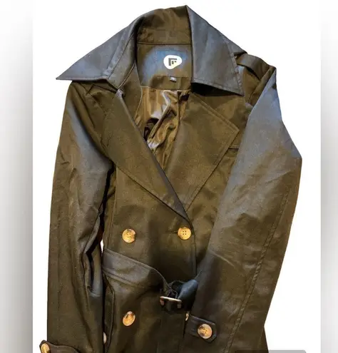 Poonyfresh Women's Waterproof Long Trench Coat With Removable Hood