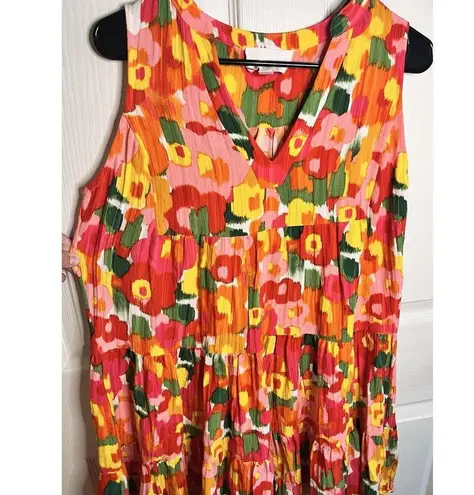 Pomander Place Women's Magnolia Watercolor Kenzo Floral Flowy Dress S Tuckernuck White