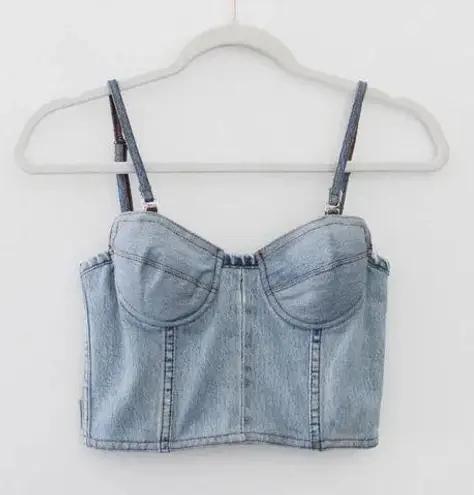 RE/DONE X Levi’s Vintage Reworked Denim Bustier Corset Top