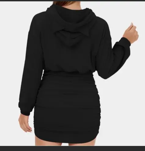 Halara Ruched Hooded Bodycon Dress