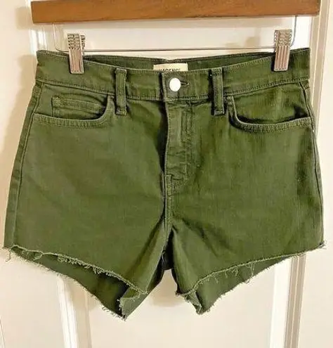 L'Agence New  Shorts Womens 25 Ryland Cutoff Denim in Sage‎ Green