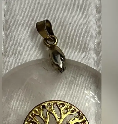 Tree of life clear quartz pendant