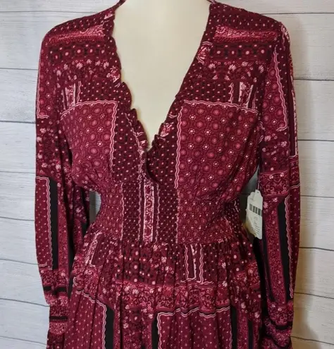 Altar'd State Dresden Fit and Flare Red Dress