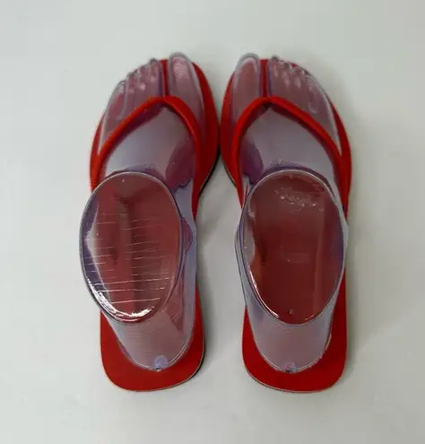 Rothy's Womens size 6 Red The Flip Flop Firecracker Slip On Sandals Flat Thong