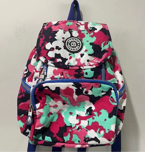 Jinqiaoer mini backpack Multicolored Pink Green White Zippers Great Shape