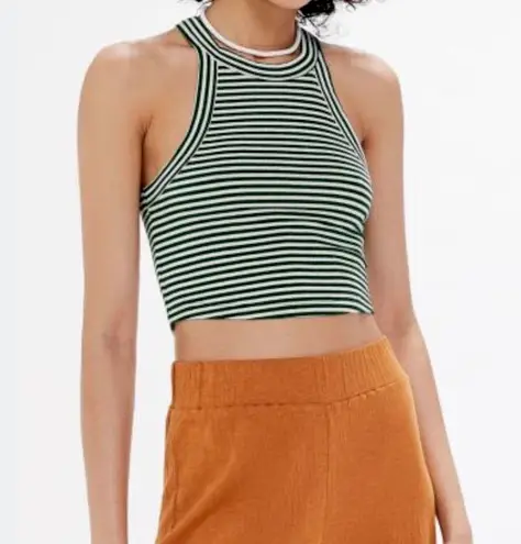 Urban Outfitters  | Truly Madly Deeply High-Neck Striped Tank Top in Navy