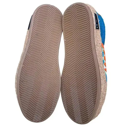 Handmade Sugar Skull Artsy Embroidered Slip on Shoes Sz 6 Espadrille Goth Unique