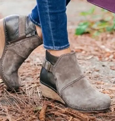 Dansko - Shirley Boot Wedge Bootie Fall Western Rustic Boho Hippie Comfort