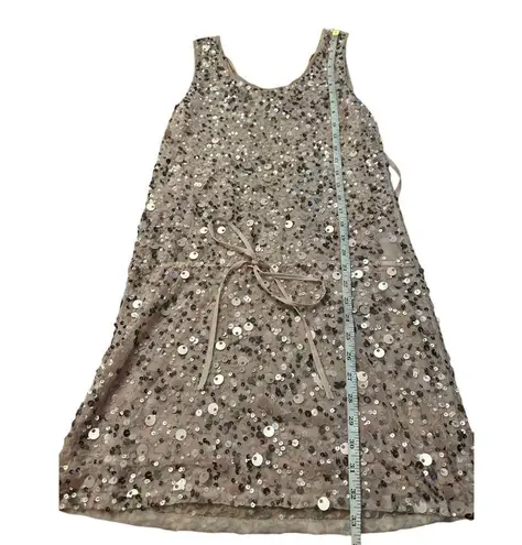 GOLD HAWK BALLET SEQUIN VINTAGE DRESS XS p