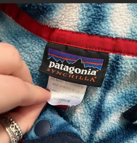 Patagonia Blue Thread Dye Synchilla Pull Over Medium