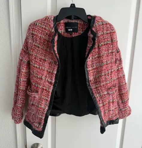 English Factory
Faux Leather Trim Tweed Jacket