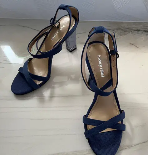 Luxury Rebel Driscoll Blue Denim Heels