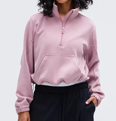 Lululemon Brushed Softstreme Half Zip ColourRose Blush