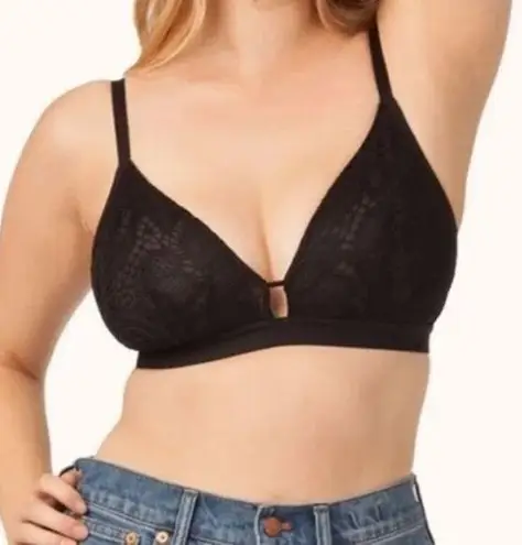 Lively Black Palm Lace Busty Bralette XS