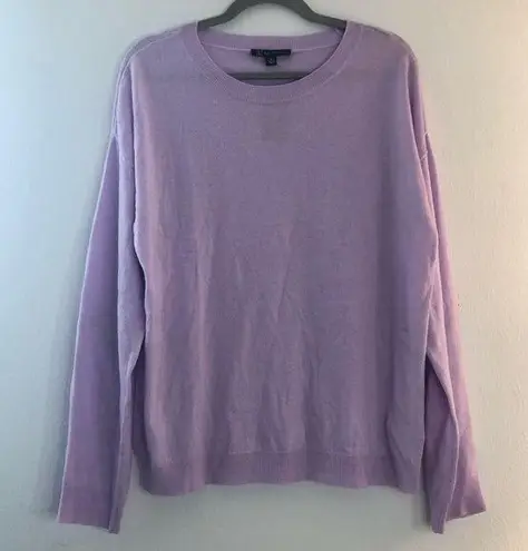 INC  Sweater Unique Cut-Out Elbows Military Collection Lilac Moon Sz XL NWT