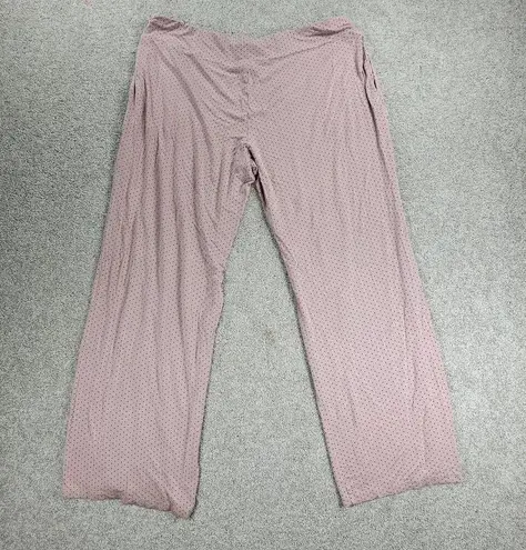 Soma Cool Nights Pajamas Womens XL Mauve Polka Dot Button Down 2 Piece Set Pink