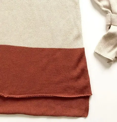 Skies Are Blue Harvest Tie Sleeve Hi-Low Oversized Sweater Tie Sleeves Sz XS