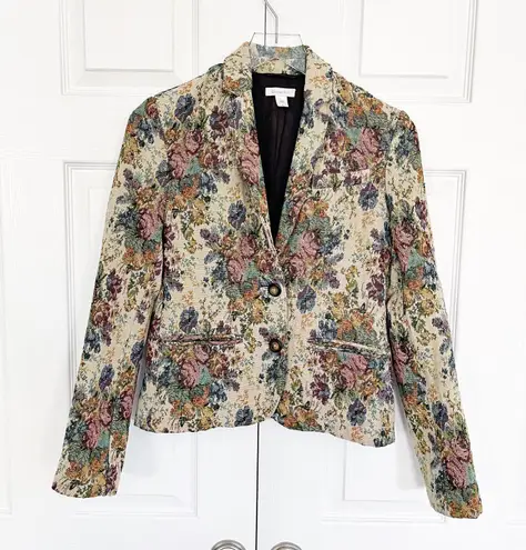 Garnet Hill Floral Tapestry Blazer