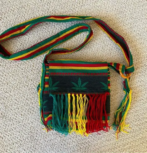 NWOT Pot Leaf Cross Body Bag Green