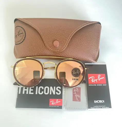 Ray-Ban  Sunglasses Round Double Bridge Gold Size 51mm