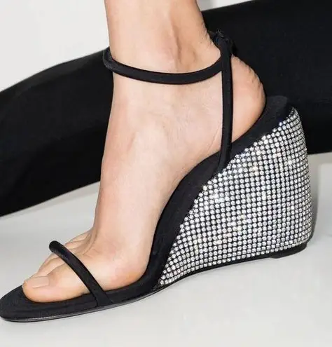 Alexander Wang Dahlia crystal-embellished wedge 105mm sandals